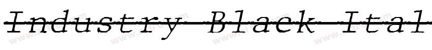 Industry Black Itali字体转换